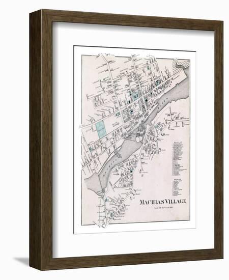 1881, Machias Village, Maine, United States-null-Framed Giclee Print