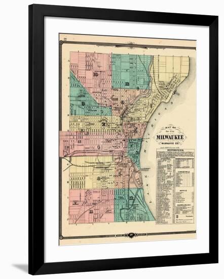 1881, Milwaukee City, Wisconsin, United States-null-Framed Giclee Print