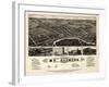 1881, Mt. Clemens Bird's Eye View, Michigan, United States-null-Framed Giclee Print