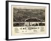 1881, Mt. Clemens Bird's Eye View, Michigan, United States-null-Framed Giclee Print