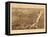 1881, Troy 1881 Bird's Eye View 23x39, New York, United States-null-Framed Stretched Canvas