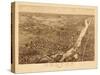 1881, Troy 1881 Bird's Eye View 23x39, New York, United States-null-Stretched Canvas