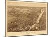 1881, Troy 1881 Bird's Eye View 23x39, New York, United States-null-Mounted Giclee Print