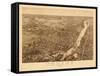 1881, Troy 1881 Bird's Eye View 23x39, New York, United States-null-Framed Stretched Canvas