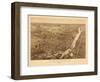 1881, Troy 1881 Bird's Eye View 23x39, New York, United States-null-Framed Giclee Print