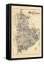 1881, Washington County Map, Maine, United States-null-Framed Stretched Canvas