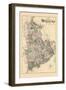 1881, Washington County Map, Maine, United States-null-Framed Giclee Print