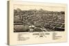 1882, Canon City Bird's Eye View, Colorado, United States-null-Stretched Canvas