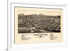 1882, Canon City Bird's Eye View, Colorado, United States-null-Framed Giclee Print