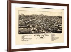 1882, Canon City Bird's Eye View, Colorado, United States-null-Framed Giclee Print