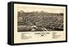 1882, Canon City Bird's Eye View, Colorado, United States-null-Framed Stretched Canvas