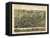 1882, Cheshire Bird's Eye View, Connecticut, United States-null-Framed Stretched Canvas