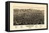 1882, Colorado Springs - Colorado City - Manitou Bird's Eye View, Colorado, United State-null-Framed Stretched Canvas