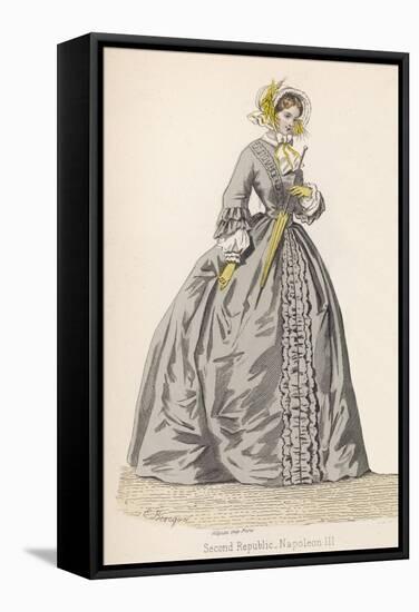 1882 Depiction of 1840s Fashions-F. Lix-Framed Stretched Canvas