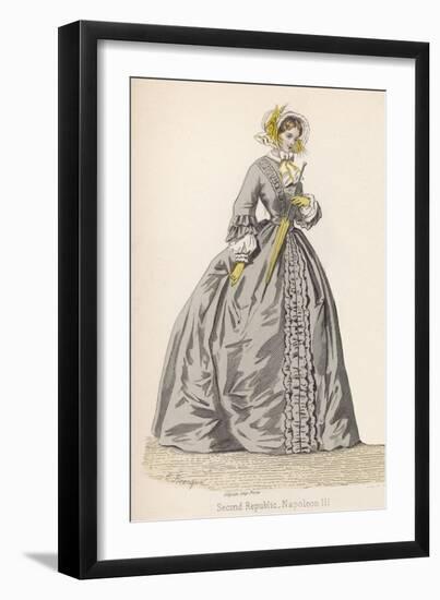 1882 Depiction of 1840s Fashions-F. Lix-Framed Art Print