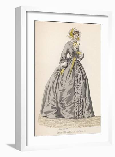 1882 Depiction of 1840s Fashions-F. Lix-Framed Art Print