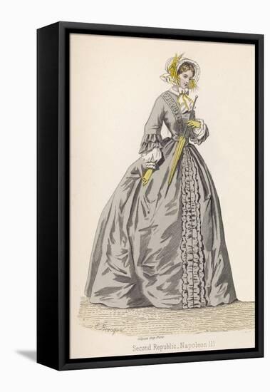 1882 Depiction of 1840s Fashions-F. Lix-Framed Stretched Canvas