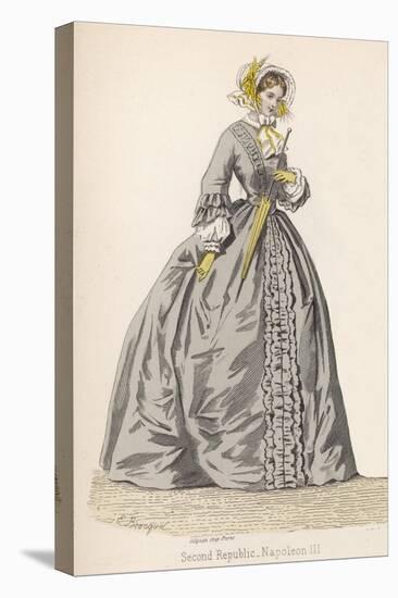 1882 Depiction of 1840s Fashions-F. Lix-Stretched Canvas