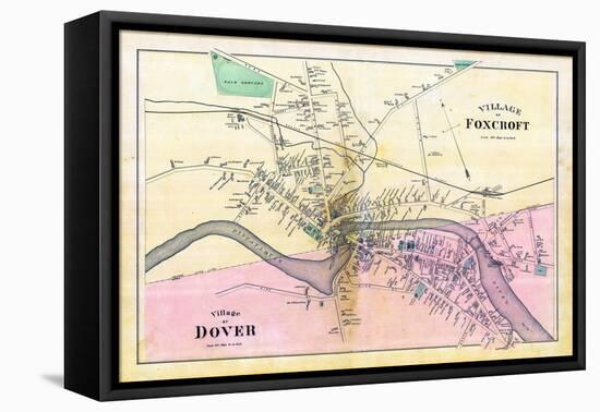 1882, Dover Village, Foxcroft Village, Maine, United States-null-Framed Stretched Canvas