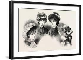 1882 Fashionable Hats, Fashion-null-Framed Giclee Print