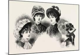 1882 Fashionable Hats, Fashion-null-Mounted Giclee Print