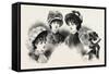 1882 Fashionable Hats, Fashion-null-Framed Stretched Canvas