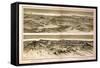 1882, Grand Canyon - Sheet X - Views from Mt. Trumbull and Mt. Emma, Arizona, United States-null-Framed Stretched Canvas