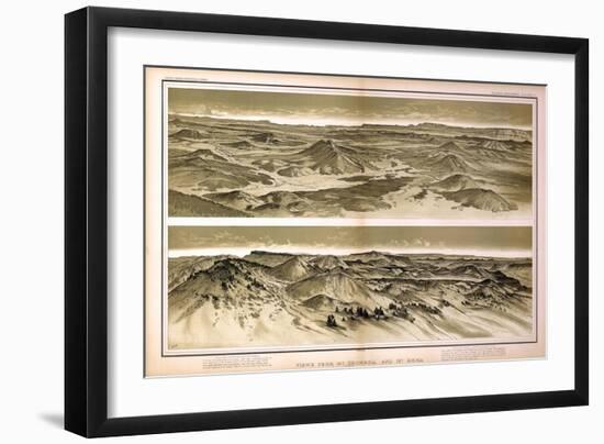 1882, Grand Canyon - Sheet X - Views from Mt. Trumbull and Mt. Emma, Arizona, United States-null-Framed Giclee Print
