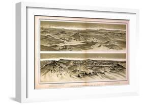 1882, Grand Canyon - Sheet X - Views from Mt. Trumbull and Mt. Emma, Arizona, United States-null-Framed Giclee Print