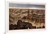 1882, Grand Canyon - Sheet XVI - Panorama from Point Sublime, Arizona, United States-null-Framed Giclee Print