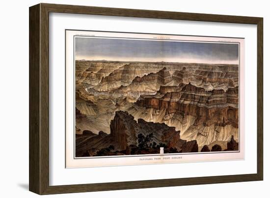 1882, Grand Canyon - Sheet XVI - Panorama from Point Sublime, Arizona, United States-null-Framed Giclee Print