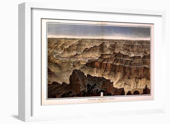 1882, Grand Canyon - Sheet XVI - Panorama from Point Sublime, Arizona, United States-null-Framed Giclee Print