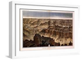 1882, Grand Canyon - Sheet XVI - Panorama from Point Sublime, Arizona, United States-null-Framed Giclee Print