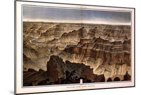 1882, Grand Canyon - Sheet XVI - Panorama from Point Sublime, Arizona, United States-null-Mounted Giclee Print