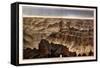 1882, Grand Canyon - Sheet XVI - Panorama from Point Sublime, Arizona, United States-null-Framed Stretched Canvas
