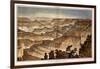 1882, Grand Canyon - Sheet XVII - Panorama from Point Sublime, Arizona, United States-null-Framed Giclee Print