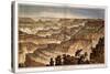 1882, Grand Canyon - Sheet XVII - Panorama from Point Sublime, Arizona, United States-null-Stretched Canvas