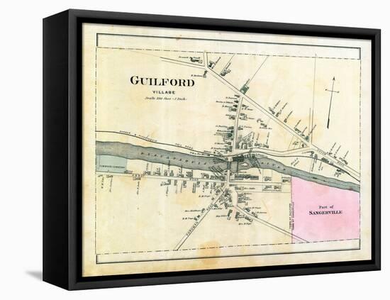 1882, Guilford Village, Maine, United States-null-Framed Stretched Canvas