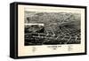1882, Las Vegas Bird's Eye View, New Mexico, United States-null-Framed Stretched Canvas