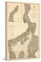 1882, Penobscot River, Belfast Bay Chart 1882, Maine, United States-null-Stretched Canvas