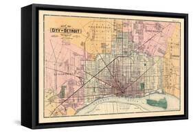 1883, Detroit City, Michigan, United States-null-Framed Stretched Canvas