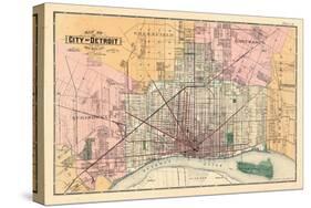 1883, Detroit City, Michigan, United States-null-Stretched Canvas