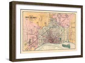 1883, Detroit City, Michigan, United States-null-Framed Giclee Print