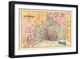 1883, Detroit City, Michigan, United States-null-Framed Giclee Print