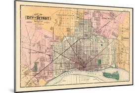 1883, Detroit City, Michigan, United States-null-Mounted Giclee Print