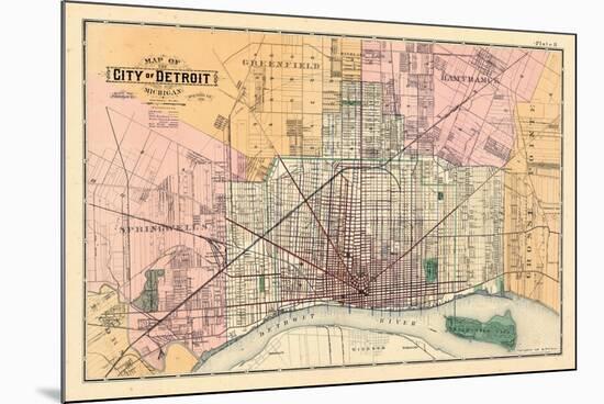 1883, Detroit City, Michigan, United States-null-Mounted Giclee Print