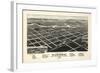 1883, Flandreau Bird's Eye View, South Dakota, United States-null-Framed Giclee Print