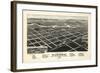 1883, Flandreau Bird's Eye View, South Dakota, United States-null-Framed Giclee Print