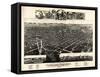 1883, Kalamazoo Bird's Eye View, Michigan, United States-null-Framed Stretched Canvas