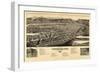 1883, Livingston Bird's Eye View, Montana, United States-null-Framed Giclee Print